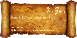 Kertész Zsanett névjegykártya
