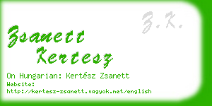 zsanett kertesz business card
